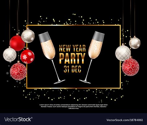 Happy new year party 31 december poster Royalty Free Vector