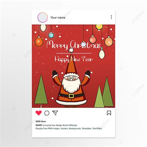 Cartoon Christmas Card Template Download on Pngtree