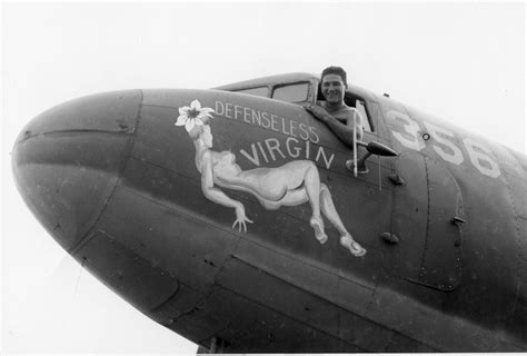 455th Service Squadron Defenseless Virgin | Nose art, Wwii aircraft art ...