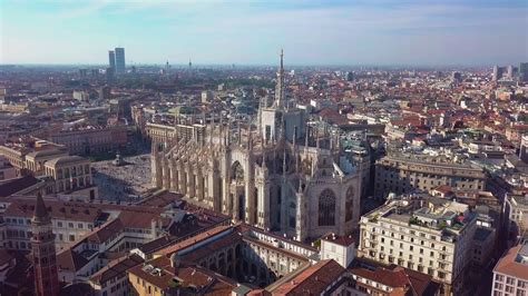 Aerial View Of Duomo Di Milano Galleria Stock Footage SBV-327793837 ...