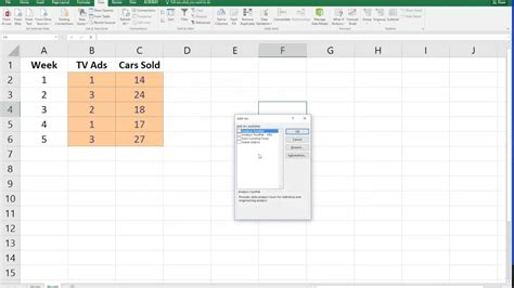 Go with excel analysis toolpak - westecno