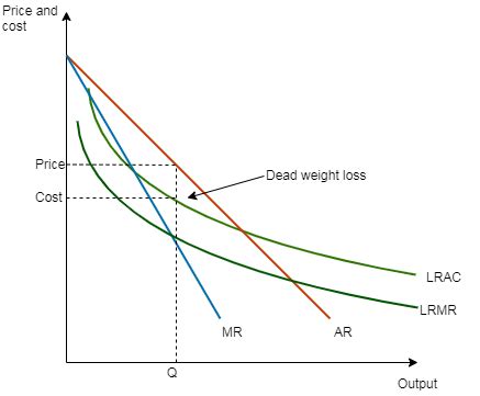 Draw a correctly labeled graph of a natural monopoly. Use yo | Quizlet