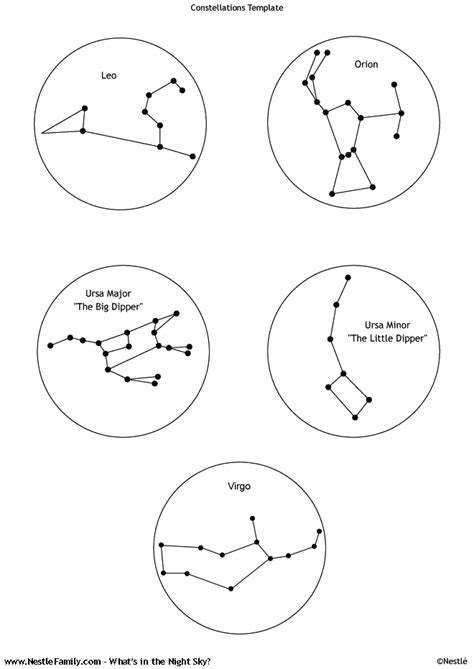 Printable Constellation Templates