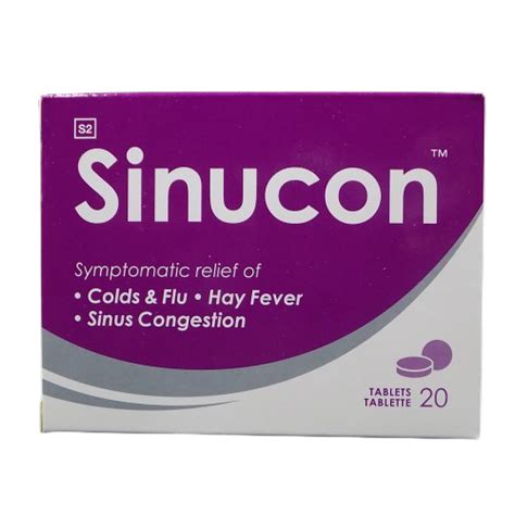 Sinucon Tab 20 | Link Online Pharmacy Zambia