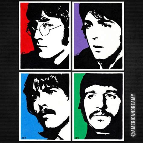 @beatleslane on Instagram: “(Repost from my @AmericanDreamy account) - Set of 4 Beatles pop art ...