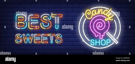 Candy shop neon sign Stock Vector Image & Art - Alamy