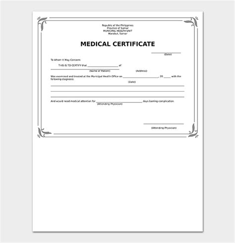 Medical Certificate from Doctor Template | 17+ Free Samples & Formats