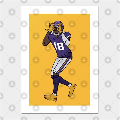 Justin Jefferson Celebration - Nfl - Posters and Art Prints | TeePublic