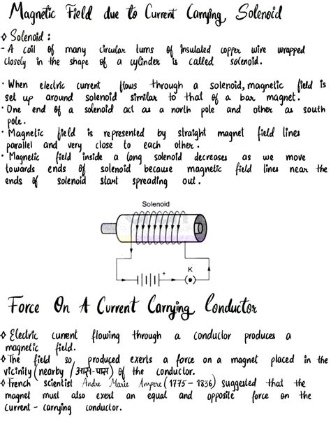 Magnetic effect of electric current class 10 notes - Studypur