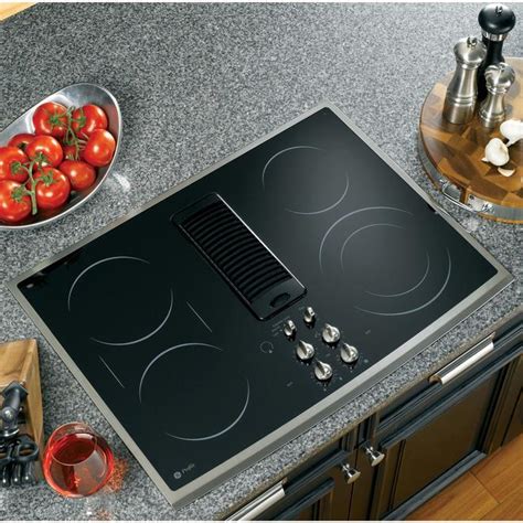 GE Profile - PP989SNSS - 30" Electric Downdraft Cooktop - Stainless ...