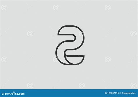 Black and White Number 2 Two Logo Icon Design Stock Vector - Illustration of shape, icon: 123007195