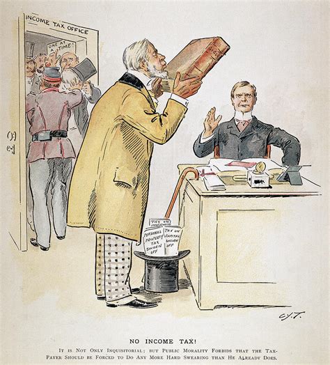 Income Tax Cartoon, 1894 Painting by Granger - Fine Art America