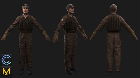 WW2 Kamikaze Pilot Uniform Marvelous Designer Clo 3D project 3D model ...