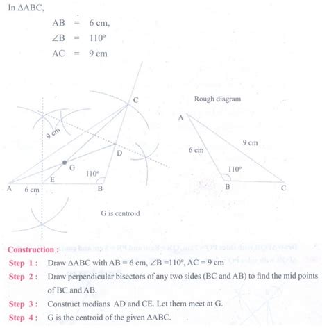 Exercise 4.5: Construction of the Centroid and Orthocentre of Triangle - Numerical Problems with ...