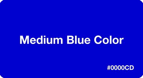 Medium Blue Color HEX Code #0000cd