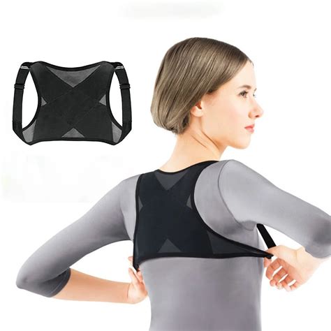 Adjustable Posture Corrector Brace Net Breathable Back Spine Support ...