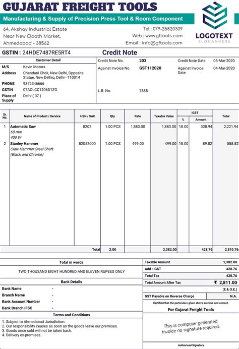 GST Credit Note & Debit Note Format In India - 100% Free GST Billing Software For Every Businesses