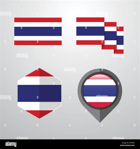 Thailand flag design set vector Stock Vector Image & Art - Alamy