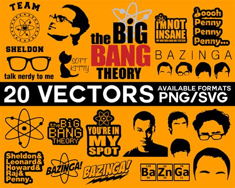 The Big Bang Theory Vector Pack, Bazinga Vector, Sheldon Cooper SVG ...