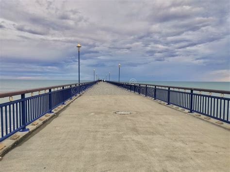 New Brighton Beach Pier View Editorial Stock Image - Image of pier, nature: 207057889