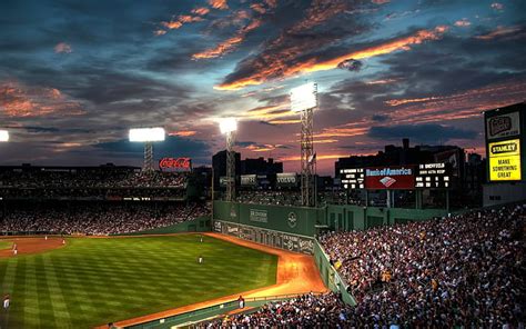 HD wallpaper: Baseball Fenway Park, sports field, stadium, ligjts, night | Wallpaper Flare