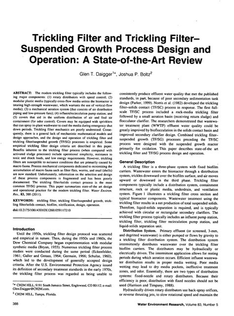 (PDF) Trickling Filter and Trickling Filter-Suspended Growth Process Design and Operation: A ...