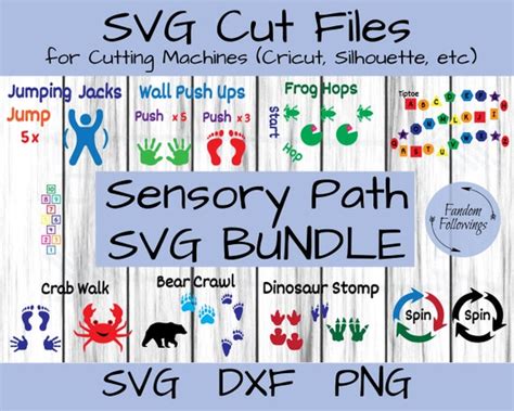 Sensory Path SVG BUNDLE Sensory Pathway Sensory Walk svg | Etsy