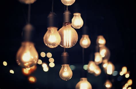 Download Depth Of Field Light Night Man Made Light Bulb HD Wallpaper