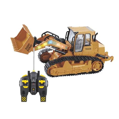 RC Truck 6CH Bulldozer Caterpillar Tractor Remote Control Simulation ...