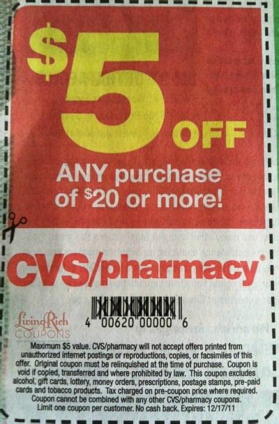 Possible New CVS Coupon: $5 Off $20 + Deals | Living Rich With Coupons ...