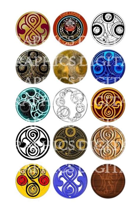 DOCTOR WHO Time Lord Symbol Digital Graphics Colorful Designs