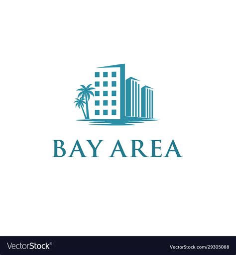 Bay area logo design idea Royalty Free Vector Image