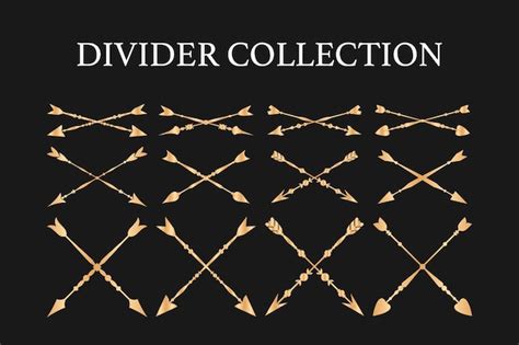 Premium Vector | Gold ornamental divider collection vector