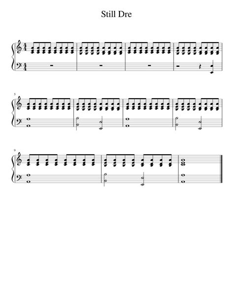 Still Dre Easy Sheet music for Piano (Solo) | Musescore.com