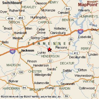 Lexington, Tennessee Area Map & More