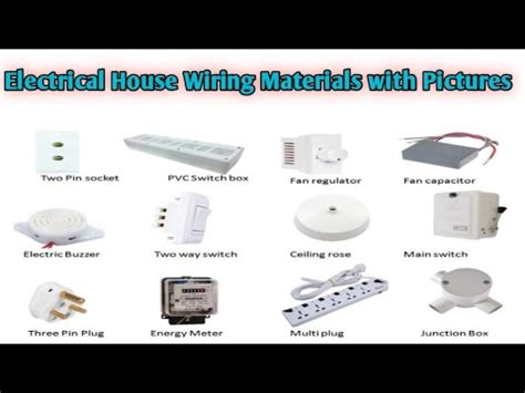 Electrical house wiring materials with pictures||Electrical work ...