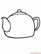 Teapot coloring Page For Free sketch template