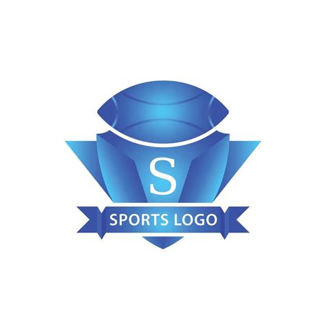 Sports Logo Vector Illustration Template Blue Colour. 20142812 Vector ...