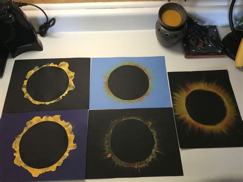 Solar Eclipse Art: Blow Painting, Oil Pastels, or Chalk