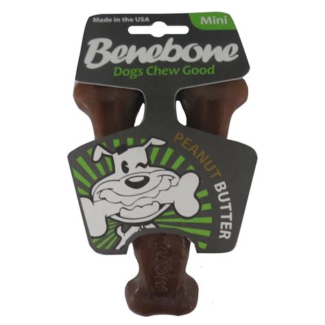 Benebone Mini Peanut Butter Flavored Wishbone Dog Chew Toy | NaturalPetWarehouse.com