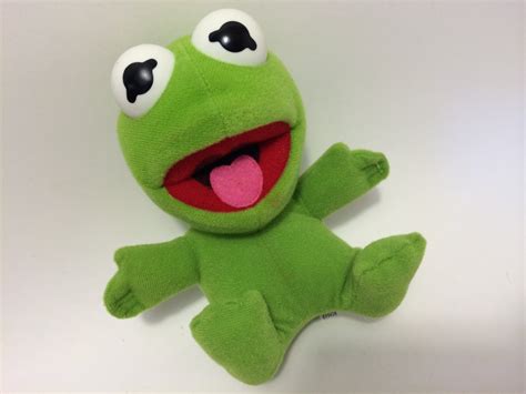 Vintage Baby KERMIT THE FROG Baby Muppets plush toy Collecable