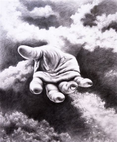 God's Hand Drawing Print, God's Hand Painting, Christian Wall Art ...