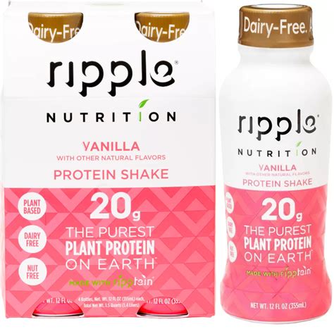 Ripple Nutrition Vegan Protein Shakes Vanilla - 4pk | Ripple Nutrition ...