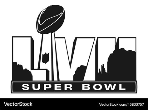 Black icon of the super bowl lvii Royalty Free Vector Image