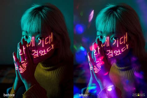 Neon Overlays & Bokeh Overlay Christmas Overlays Photoshop | Etsy