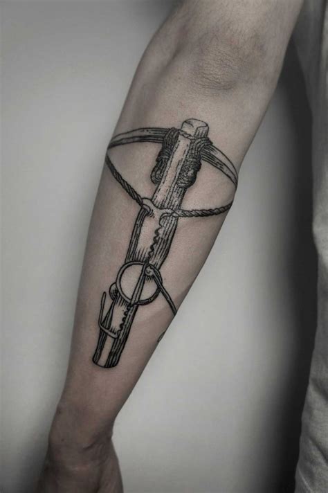 Crossbow tattoo by SVA - Tattoogrid.net