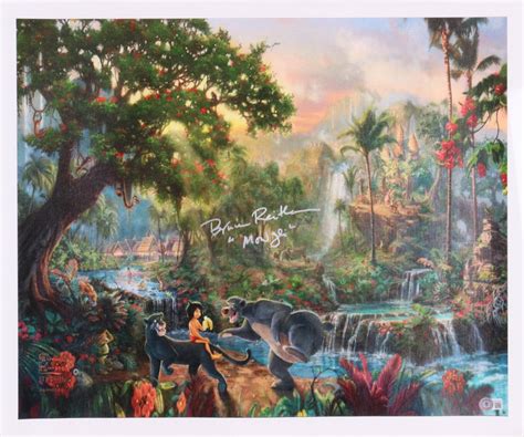 Bruce Reitherman Signed "The Jungle Book" 19x24 Canvas Art Display Inscribed "Mowgli" (Beckett ...