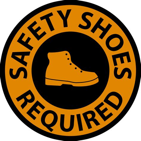 Safety Shoes Required Floor Sign On White Background 7797702 Vector Art ...