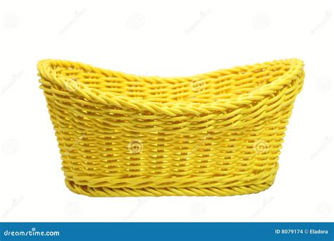 Yellow basket stock photo. Image of closeup, craft, handicraft - 8079174