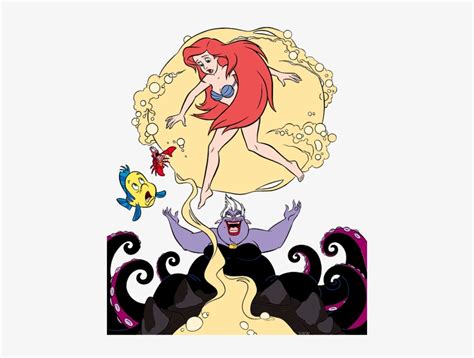 Ariel Ursula Transforms Ariel Into A Human - Little Mermaid Ariel Transformation Transparent PNG ...